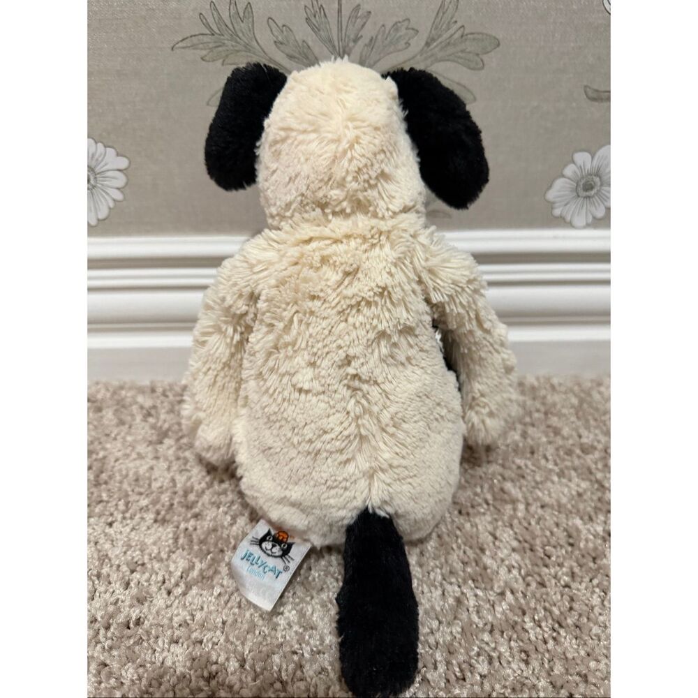 Jellycat Bashful Black & Cream Puppy - Picture 3 of 5